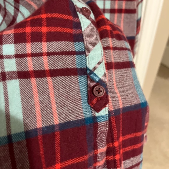 Columbia Flannel Simply Put II Rich Wine Plaid Sz M - Picture 7 of 12